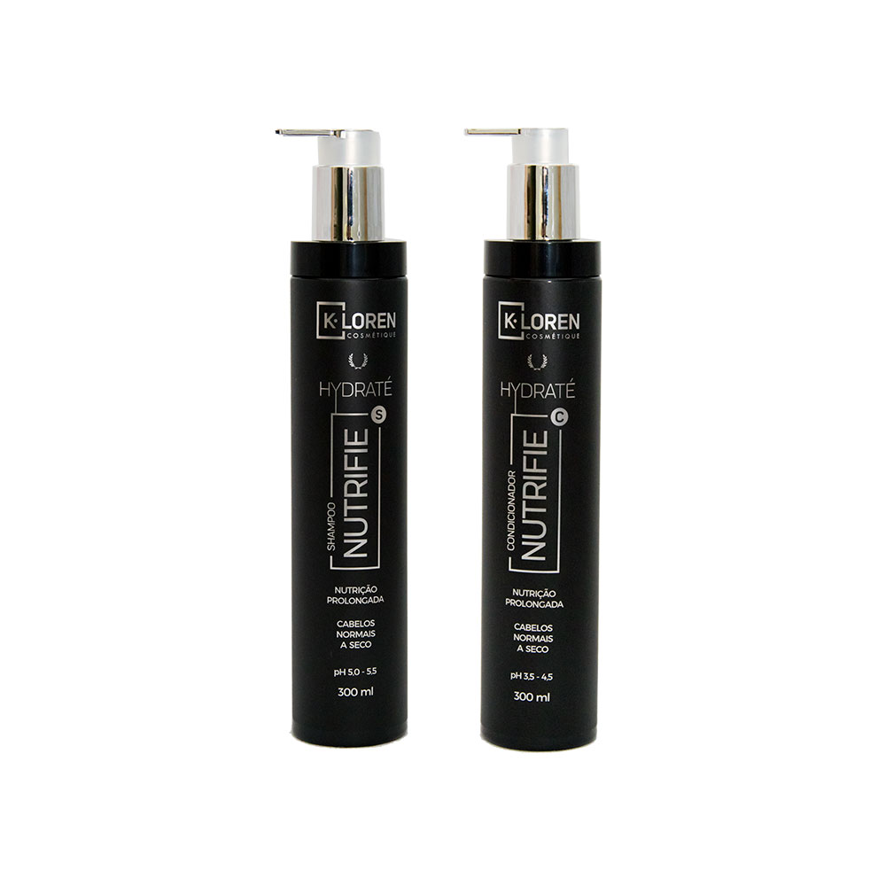 K-Loren Cosmétique - Linha Hidraté - Shampoo e Condicionador 300ml K-Loren Cosmétique - Linha Hidraté - Shampoo e Condicionador 300ml